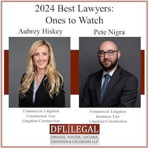 Peter Nigra and Aubrey Hiskey Best Lawyers: Ones to Watch in America